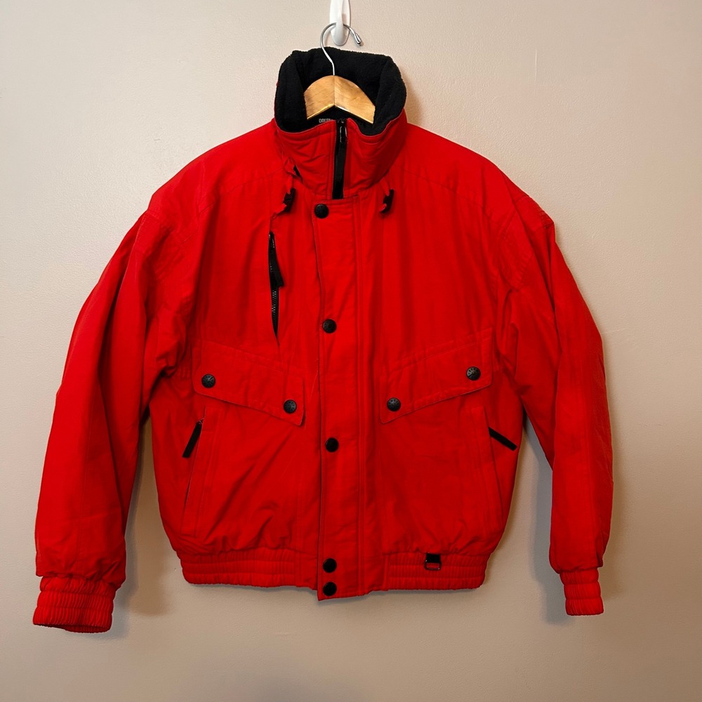 Obermeyer‎ Men's Medium Red Insulated Ski Jacket Winter Snow Coat Skiwear VTG